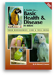 A Guide to Basic Health & Disease in Birds (Revised Edition) by Dr. Michael J. Cannon - Since its first publication in 1996, this book has proven to be one of the most sought after and respected titles worldwide in this generic range of avian publications. The author's devotion and concern for all aspects of avian health and husbandry have again been reflected in this revised edition. Chapters include Why Do Birds Get Sick?, So You Have a Sick Bird, How Do I Know if my Bird is Sick?, Signs of Illness, How to do a Physical Examination, How to Make Your Visit to the Veterinarian More Successful, First Aid, Purchasing Your First Bird, Annual Health Examination for Pet Birds, Hints on Keeping Birds in Captivity, How to Set Up a Quarantine Program, Medicating Birds, Bird Restraint, Common Problems, Infectious Diseases, Exotic Diseases, Non-Infectious Diseases, List of Common Diseases According to the Species, Post-Mortem Examination for the Aviculturist, Antibiotics in Aviculture, Avian Parasite Control, Psittacosis, and Disinfection.